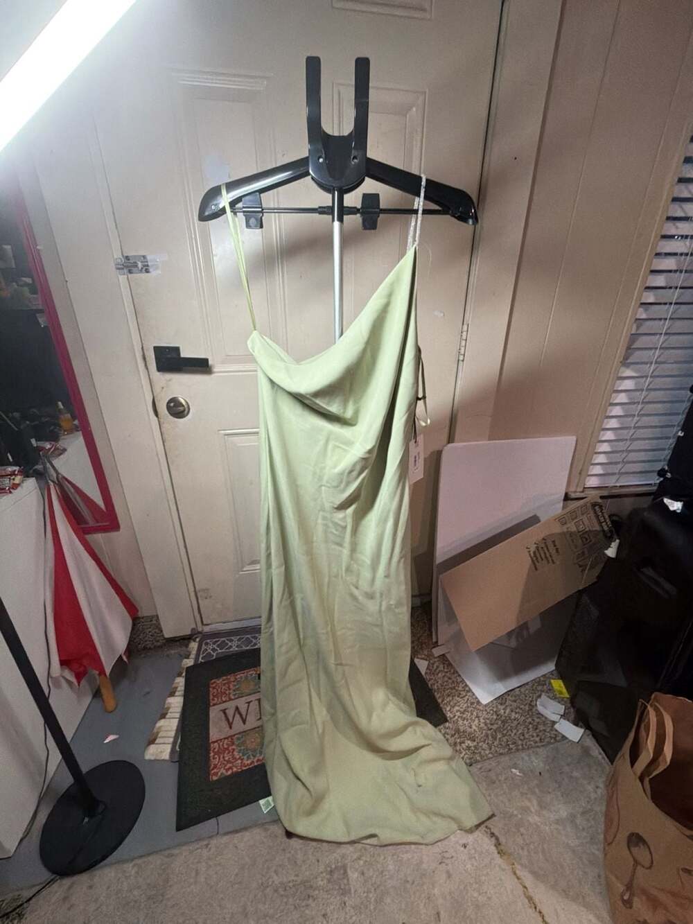 STAUD Elodie Dress in Pale Jade